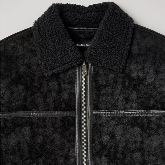 ‼️SOLD‼️ URBAN OUTFITTERS + Standard Cloth Faux Shearling Zip Jacket - Picture 4 of 5